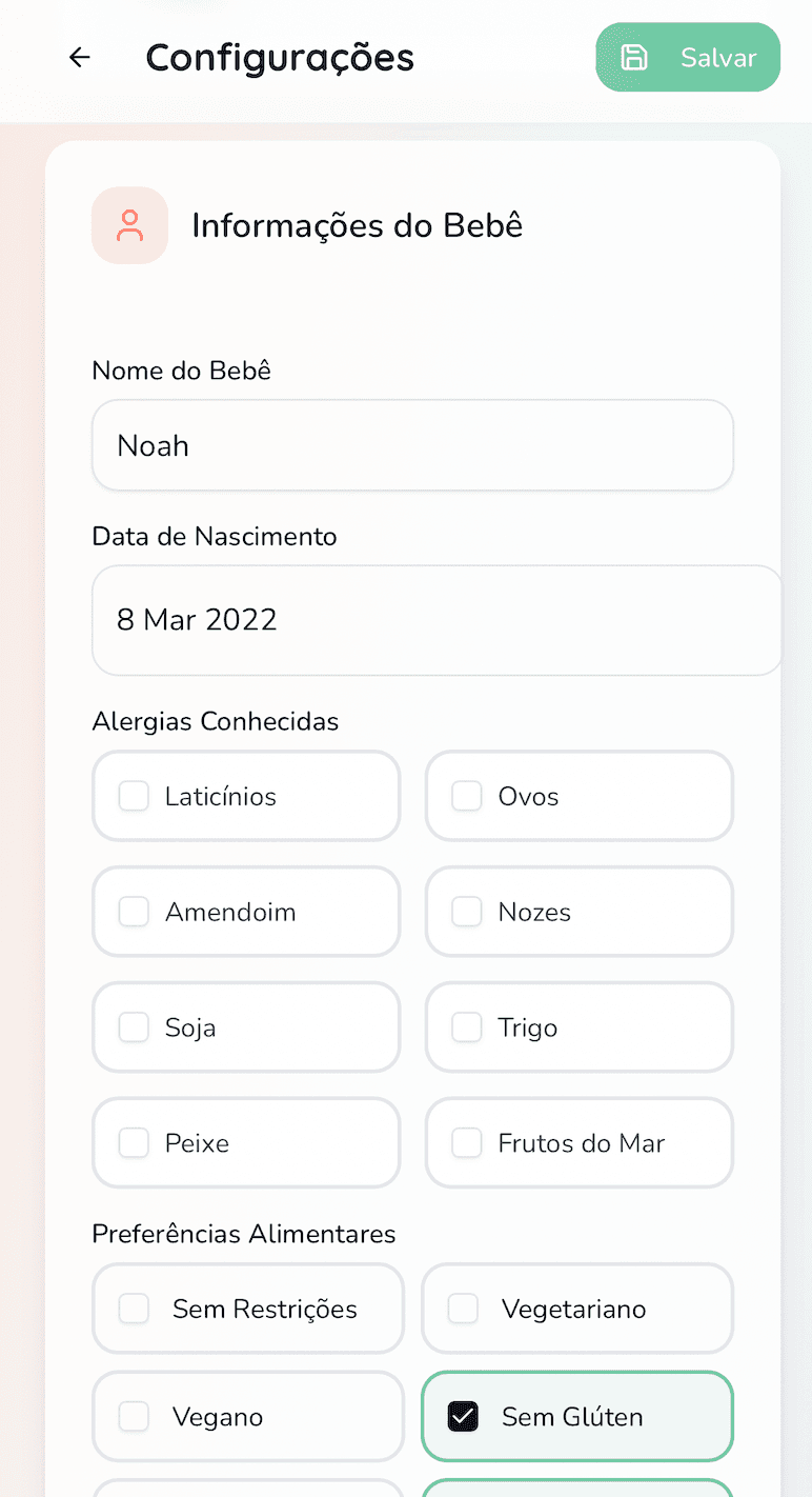 Configurações Inteligentes