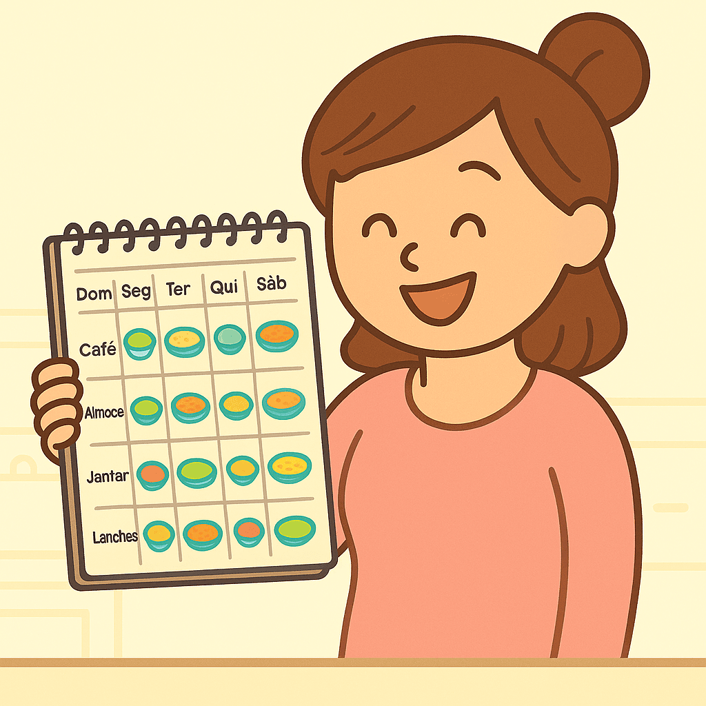 Cardápio da semana pronto